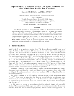 K. Fujisawa, M. Kubo and S. Morito