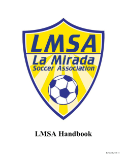 LMSA Handbook - La Mirada Soccer Association