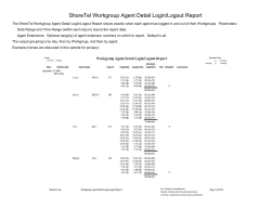 ShoreTel Workgroup Agent Detail Login/Logout Sample Report