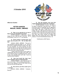 Miguel Angel Jimenez and Peter Hanson