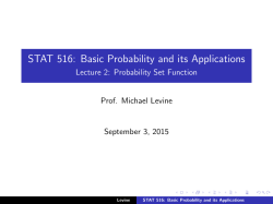 Probability Set Function