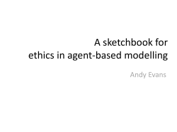 A sketchbook for ethics in agent