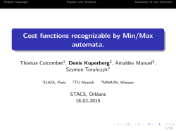 Cost Functions Definable by Min/Max Automata