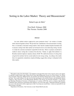 Sorting in the Labor Market: Theory and Measurement