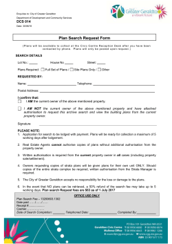 Name of Application - City of Greater Geraldton