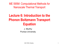 ME 597F: Micro- and Nano-Scale Energy