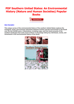 PDF Southern United States: An Environmental History (Nature and