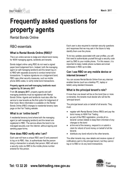 Frequently asked questions for property agents