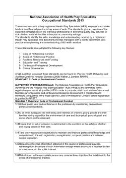 National Association of Health Play Specialists