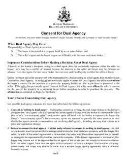 Consent for Dual Agency