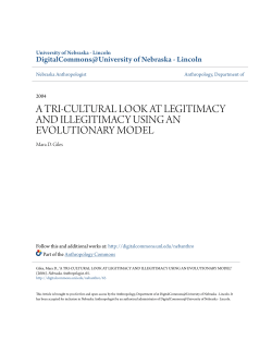 a tri-cultural look at legitimacy and illegitimacy using an evolutionary