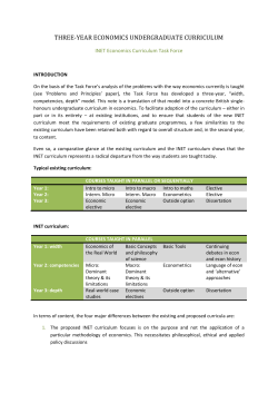 three-year economics undergraduate curriculum