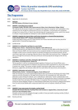 IFP FORUM FOR SUCCESS 2005: Making The