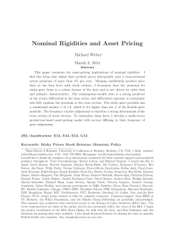 Nominal Rigidities and Asset Pricing