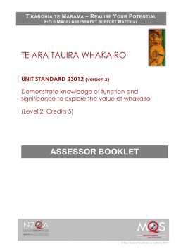 Assessor Booklet