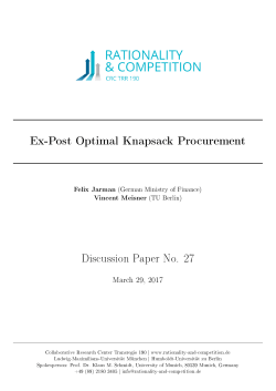 Ex-Post Optimal Knapsack Procurement