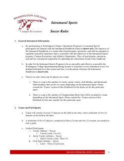 Rules - Washington College