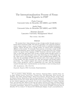 The Internationalization Process of Firms: from