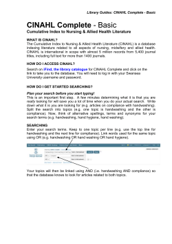 CINAHL Complete - Basic