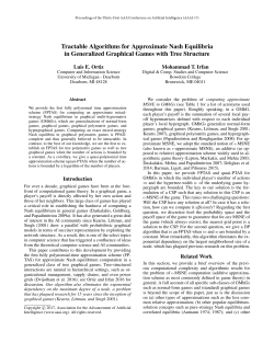 Tractable Algorithms for Approximate Nash Equilibria in Generalized