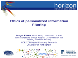 Ethics of personalized information filtering