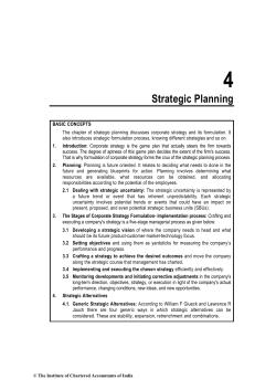 Strategic Planning - ICAI Knowledge Gateway