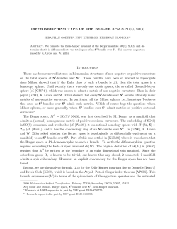 DIFFEOMORPHISM TYPE OF THE BERGER SPACE SO(5)/SO(3