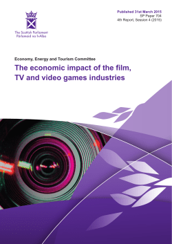 The economic impact of the film, TV and video games industries