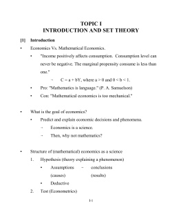 topic i introduction and set theory