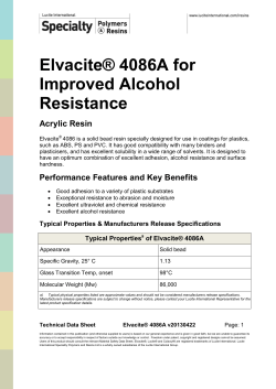 Elvacite&reg; 4086A for Improved Alcohol Resistance