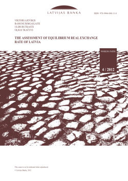 The Assessment of Equilibrium Real Exchange