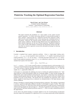 Pointwise Tracking the Optimal Regression Function