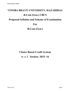 B.Com (Gen) - Vinoba Bhave University
