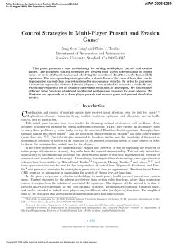 Control Strategies in Multi-Player Pursuit and Evasion Game