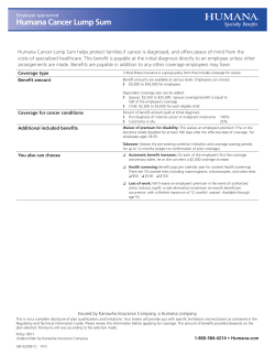 Humana Cancer Lump Sum