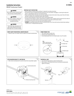Installation Instructions MB3G2P Architectural