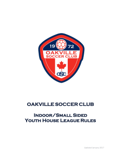 2016-2017 Youth Indoor House League Rules