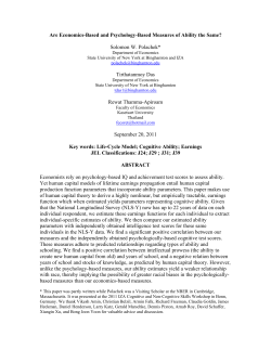 Are Economics-Based and Psychology