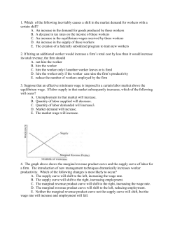 AP Review Unit 3, Factor Markets