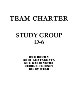 TEAM CHARTER STUDY GROUP D-6