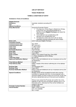 Trade Promotion Template Game of Chance