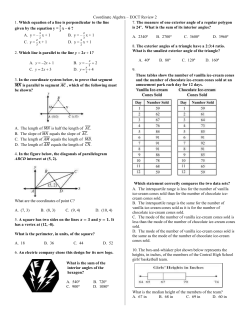 Coordinate Algebra &ndash; EOCT Review 2 1. Which equation of a line is