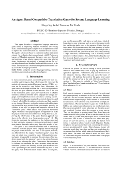 An Agent Based Competitive Translation Game for Second