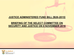 JUSTICE ADMINISTERED FUND BILL [B26