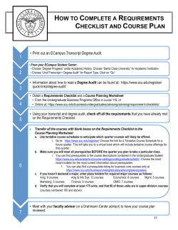 how to complete a requirements checklist and course plan