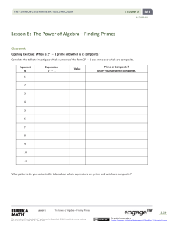 Algebra II Module 1, Topic A, Lesson 8: Student Version