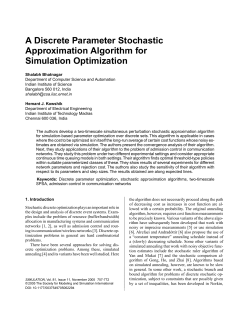 A Discrete Parameter Stochastic Approximation Algorithm for