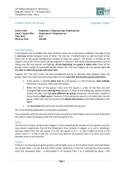 Problem name: Fan Groups Language: English Task description