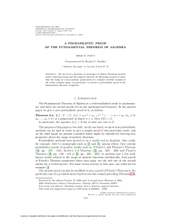 probabilistic proof of the fundamental theorem of algebra!