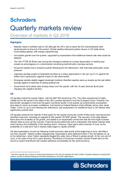 Quarterly markets review - Q2 2016